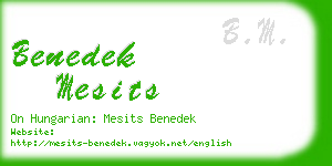 benedek mesits business card